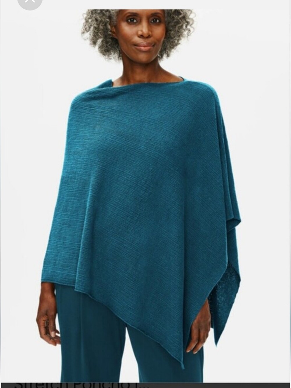 Eileen Fisher Organic Linen Crepe Stretch Poncho